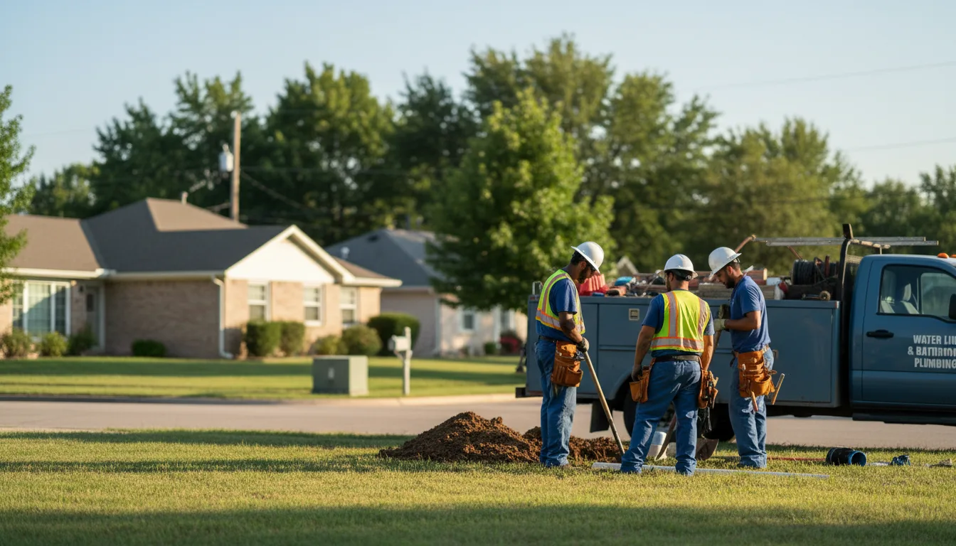 Residential water line and bathroom plumbing service in Ambler, PA
